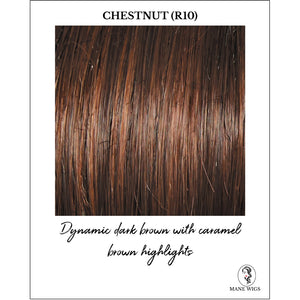 Chestnut (R10)-Dynamic dark brown with caramel brown highlights