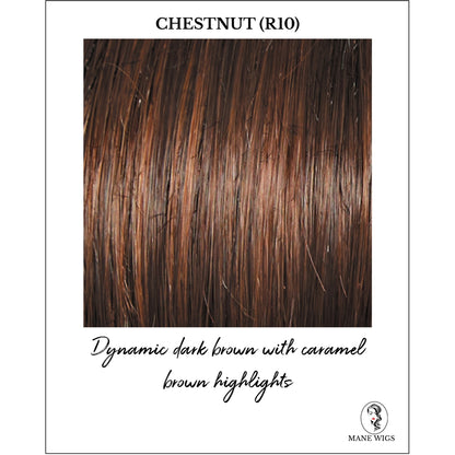 Chestnut (R10)-Dynamic dark brown with caramel brown highlights