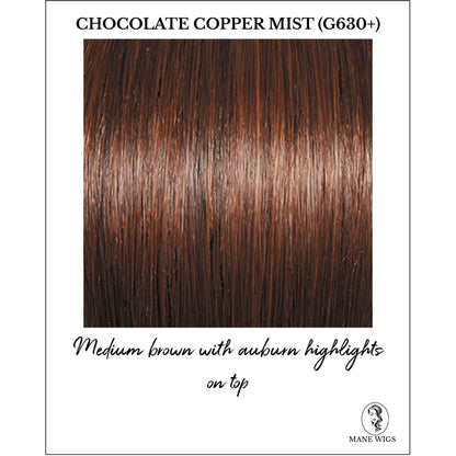 Chocolate Copper Mist (G630+)-Medium brown with auburn highlights on top