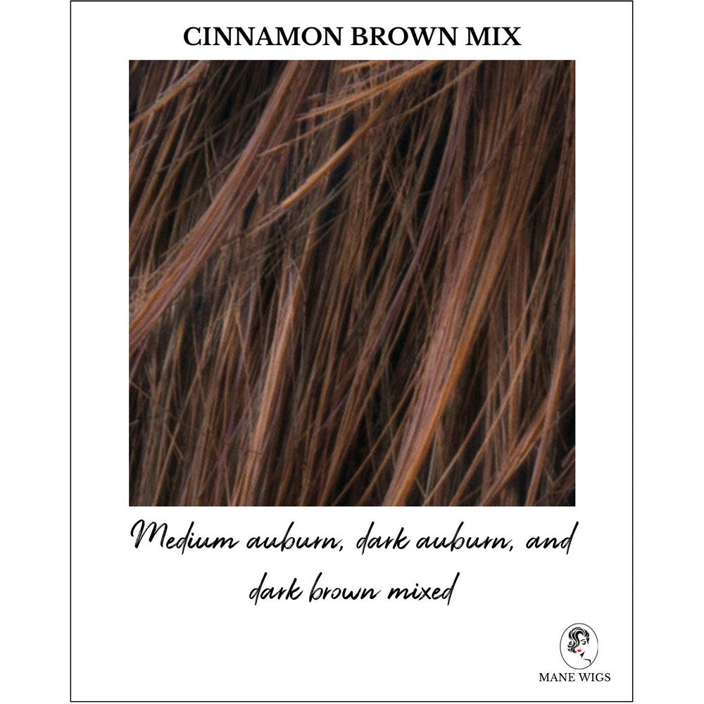 Cinnamon Brown Mix-Medium auburn, dark auburn, and dark brown mixed
