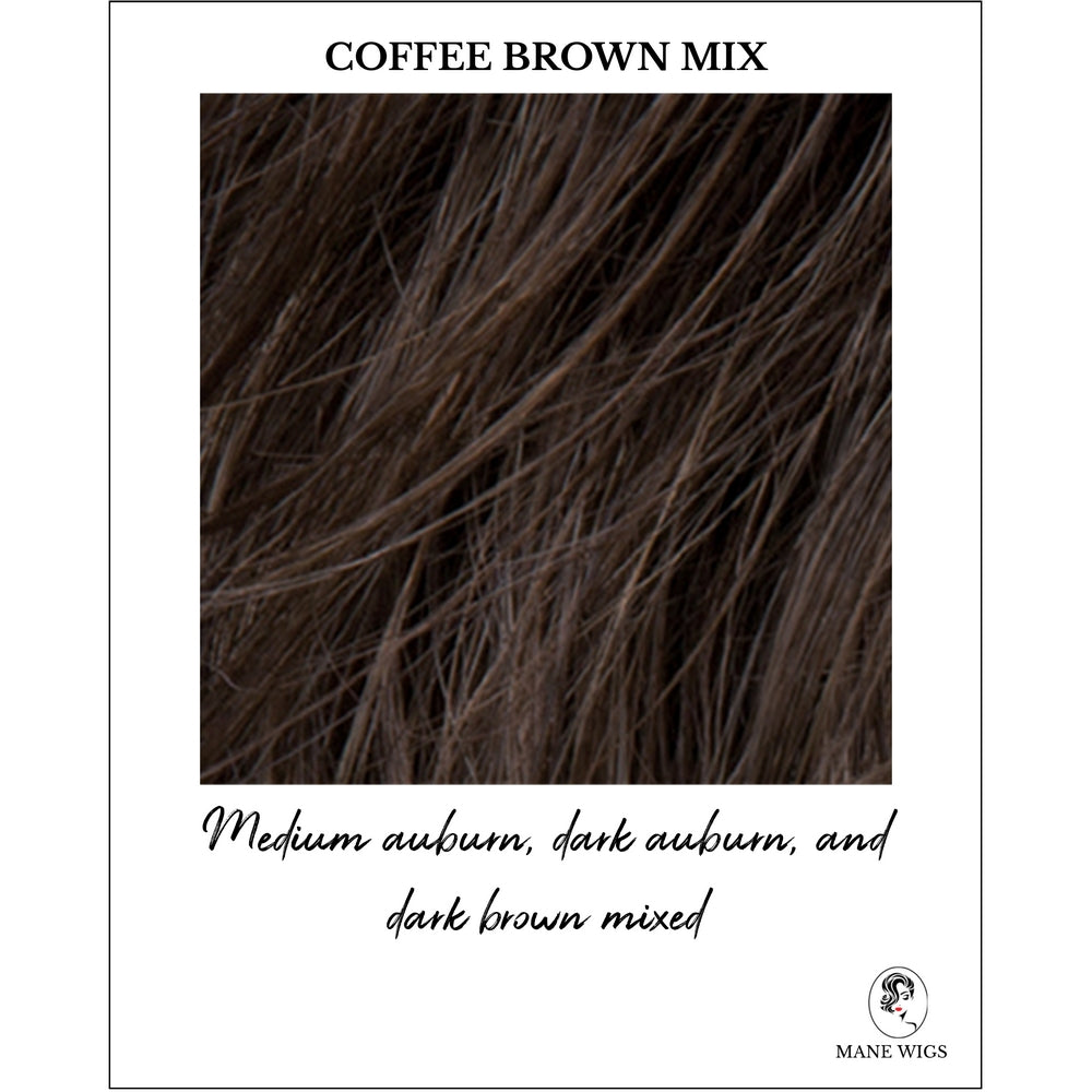 Coffee Brown Mix-Medium auburn, dark auburn, and dark brown mixed
