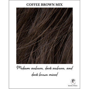 Coffee Brown Mix-Medium auburn, dark auburn, and dark brown mixed