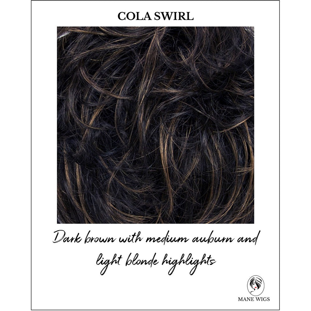 Cola Swirl-Dark brown with medium auburn and light blonde highlights