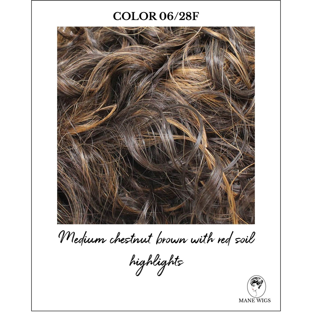 COLOR 06/28F-Medium chestnut brown with red soil highlights