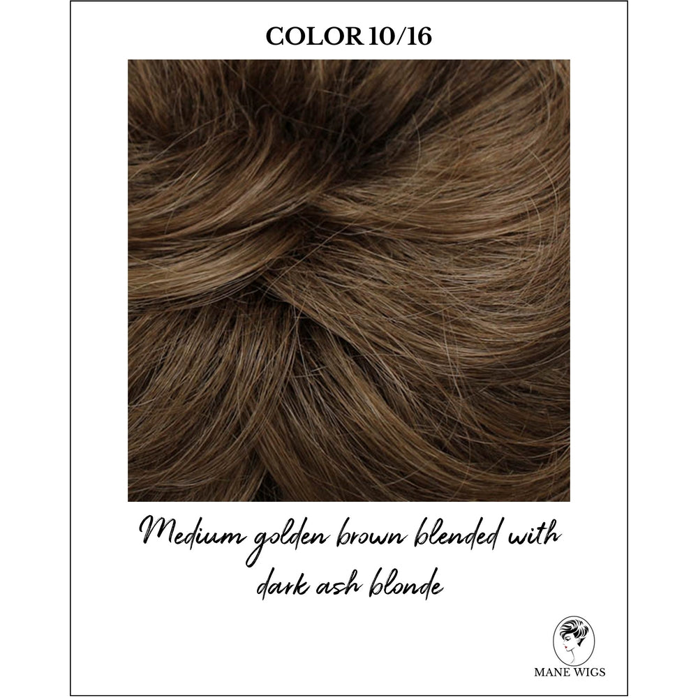 COLOR 10/16-Medium golden brown blended with dark ash blonde