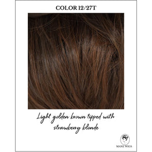 COLOR 12/27T-Light golden brown tipped with strawberry blonde