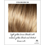 Load image into Gallery viewer, COLOR 12H/S8-Light golden brown blended with medium golden blonde and chestnut brown roots

