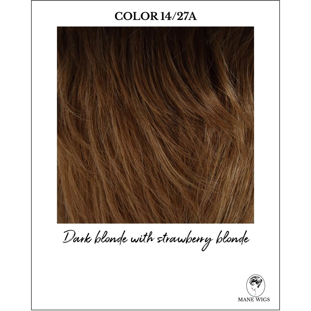 COLOR 14/27A-Dark blonde with strawberry blonde