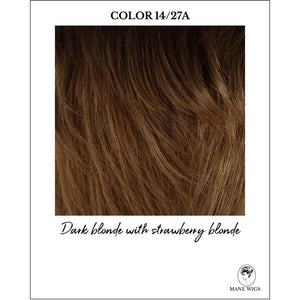 COLOR 14/27A-Dark blonde with strawberry blonde