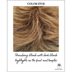 Load image into Gallery viewer, COLOR 27GR-Strawberry blonde with dark blonde highlights in the front and temples
