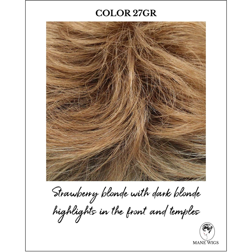 COLOR 27GR-Strawberry blonde with dark blonde highlights in the front and temples