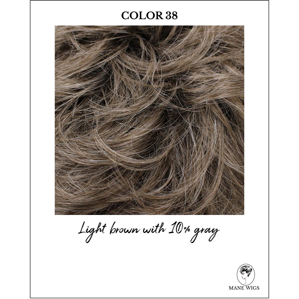 COLOR 38-Light brown with 10% gray