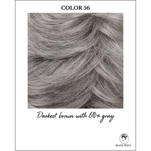 COLOR 56-Darkest brown with 60% gray
