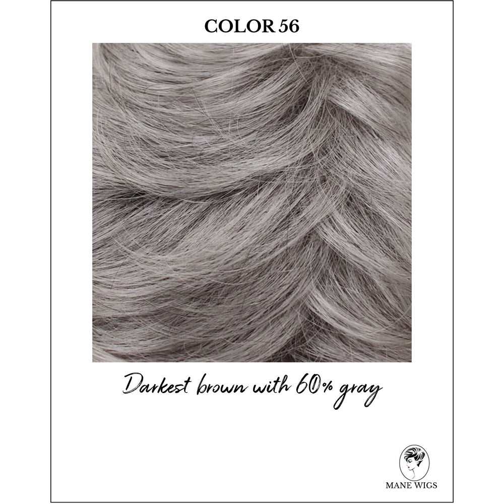 COLOR 56-Darkest brown with 60% gray