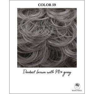 COLOR 59-Darkest brown with 90% gray