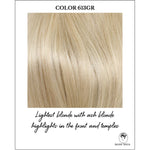 Load image into Gallery viewer, COLOR 613GR-Lightest blonde with ash blonde highlights in the front and temples
