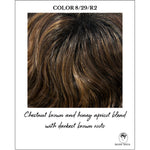 Load image into Gallery viewer, COLOR 8/29/R2-Chestnut brown and honey apricot blend with darkest brown roots
