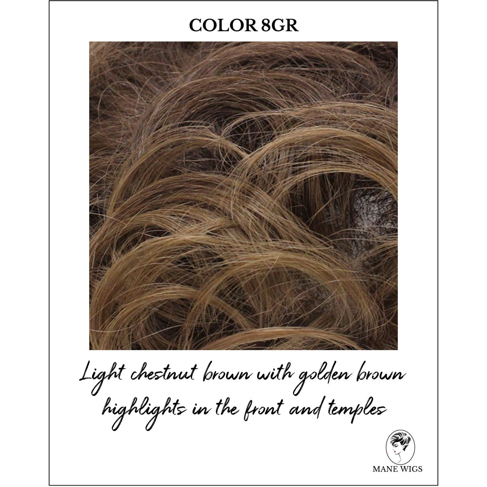 COLOR 8GR-Light chestnut brown with golden brown highlights in the front and temples