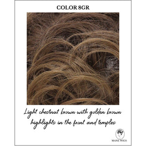 COLOR 8GR-Light chestnut brown with golden brown highlights in the front and temples
