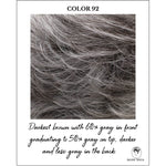 Load image into Gallery viewer, COLOR 92-Darkest brown with 60% gray in front graduating to 50% gray on top, darker and less gray in the back
