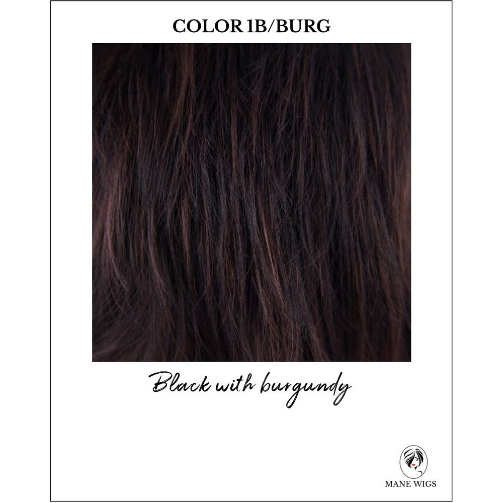 1B/BURG-Black with burgundy