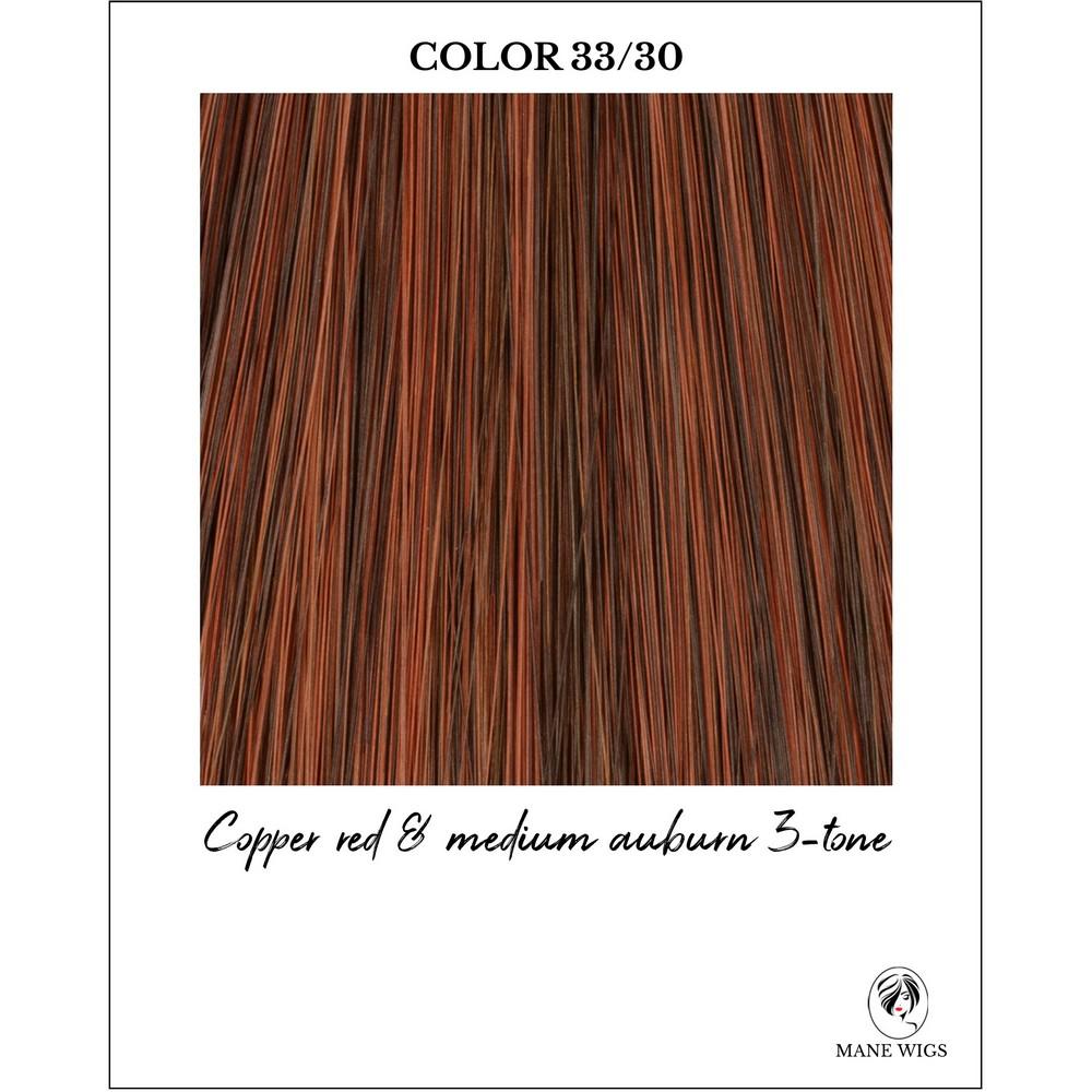 33/30-Copper red & medium auburn 3-tone 