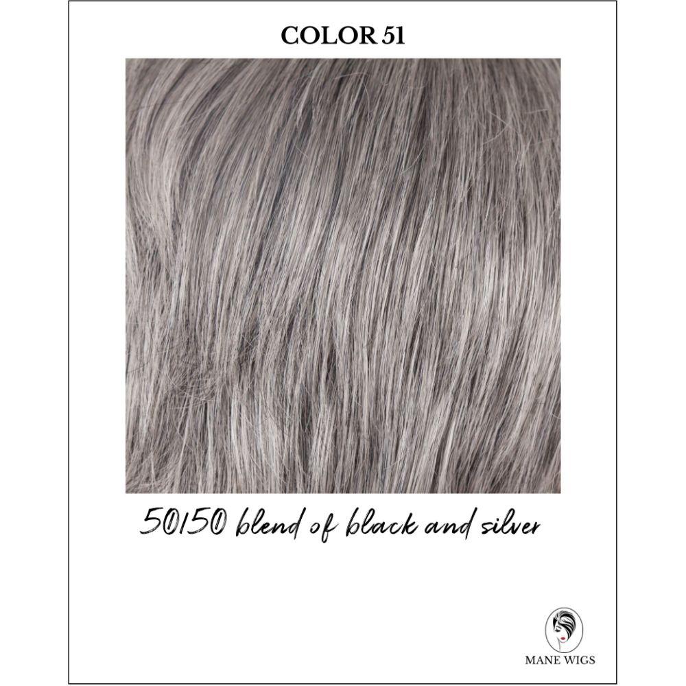 51-50/50 blend of black and silver