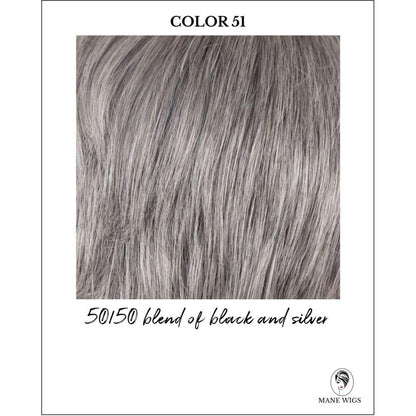 51-50/50 blend of black and silver
