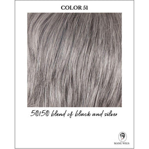 51-50/50 blend of black and silver