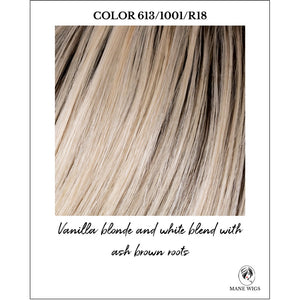 613/1001/R18-Vanilla blonde and white blend with ash brown roots