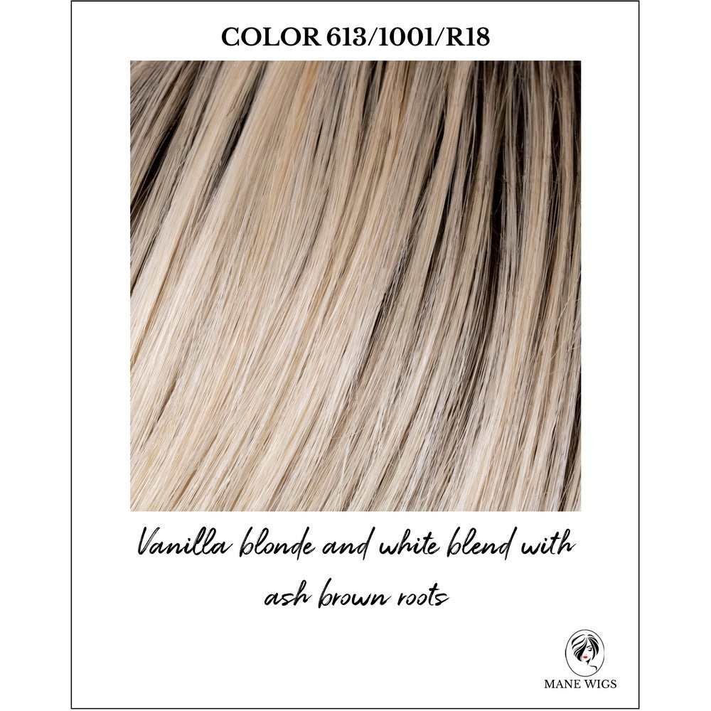 613/1001/R18-Vanilla blonde and white blend with ash brown roots