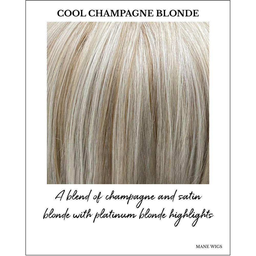 Cool Champagne Blonde-A blend of champagne and satin blonde with platinum blonde highlights