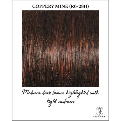 Coppery Mink (R6/28H)-Medium dark brown highlighted with light auburn