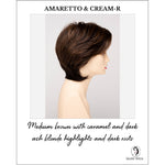 Load image into Gallery viewer, Coti By Envy in Amaretto &amp; Cream-R-Medium brown with caramel and dark ash blonde highlights and dark roots
