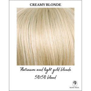 Creamy Blonde-Platinum and light gold blonde 50/50 blend