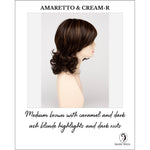 Load image into Gallery viewer, Danielle By Envy in Amaretto &amp; Cream-R-Medium brown with caramel and dark ash blonde highlights and dark roots
