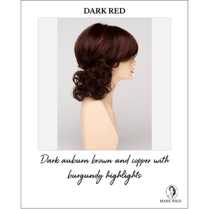 Danielle By Envy in Dark Red-Dark auburn brown and copper with burgundy highlights