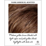 Load image into Gallery viewer, Dark Amber HL-Rooted-Medium golden brown blended with light copper and pale golden blonde highlights with dark roots
