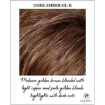 Load image into Gallery viewer, Dark Amber HL-R-Medium golden brown blended with light copper and pale golden blonde highlights with dark roots
