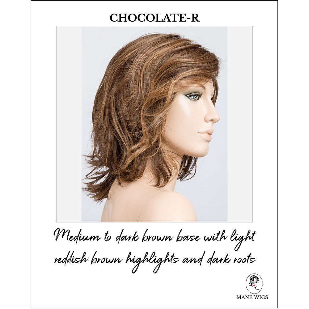 Delight Mono by Ellen Wille in Chocolate-R-Medium to dark brown base with light reddish brown highlights and dark roots