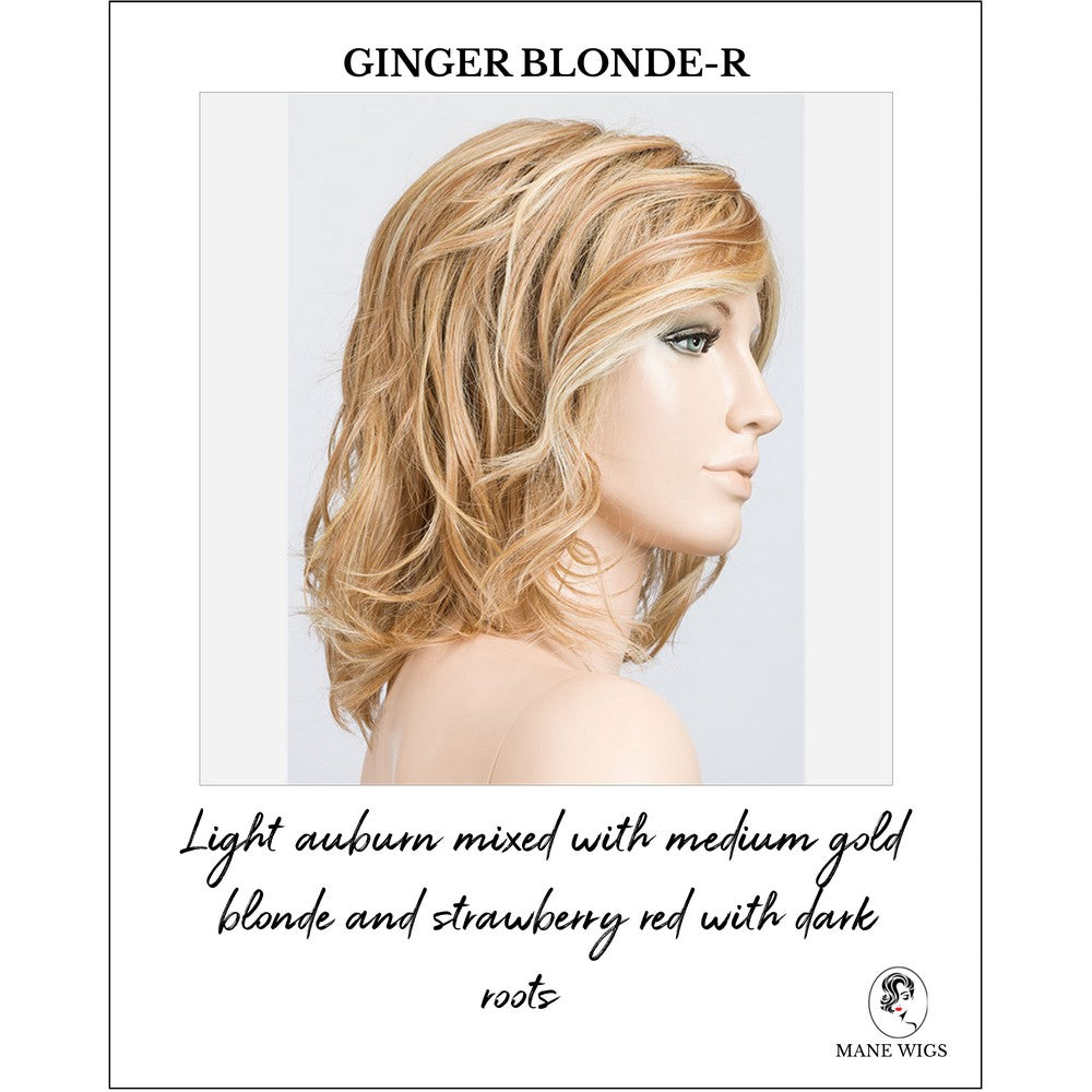 Delight Mono by Ellen Wille in Ginger Blonde-R-Light auburn mixed with medium gold blonde and strawberry red with dark roots
