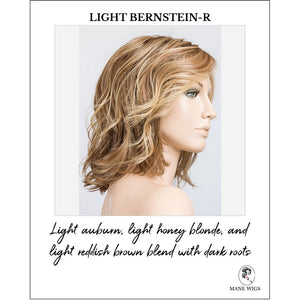 Delight Mono by Ellen Wille in Light Bernstein-R-Light auburn, light honey blonde, and light reddish brown blend with dark roots
