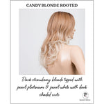 Load image into Gallery viewer, Diva in Candy Blonde Rooted-Dark strawberry blonde tipped with pearl platinum &amp; pearl white with dark shaded roots
