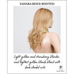 Load image into Gallery viewer, Diva in Sahara Beige Rooted-Light golden and strawberry blondes, and lightest golden blonde blend with dark shaded roots
