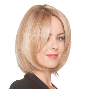 Double Shot Bob Hand-Tied by Belle Tress wig in Honey w/ Chai Latte Image 4