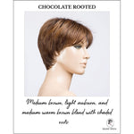 Load image into Gallery viewer, Elan in Chocolate Rooted-Medium brown, light auburn, and medium warm brown blend with shaded roots
