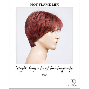 Elan in Hot Flame Mix-Bright cherry red and dark burgundy mix