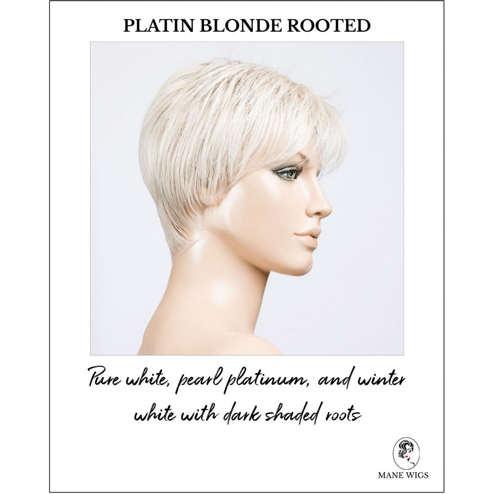 Elan in Platin Blonde Rooted-Pure white, pearl platinum, and winter white with dark shaded roots
