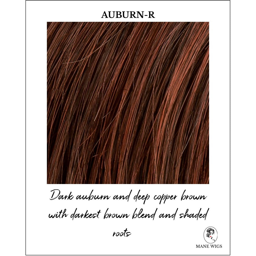 En Vogue by Ellen Wille in Auburn-R-Dark auburn and deep copper brown with darkest brown blend and shaded roots