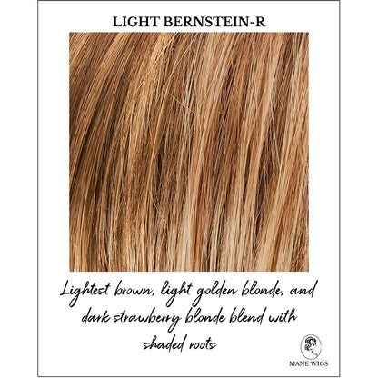En Vogue by Ellen Wille in Light Bernstein-R-Lightest brown, light golden blonde, and dark strawberry blonde blend with shaded roots